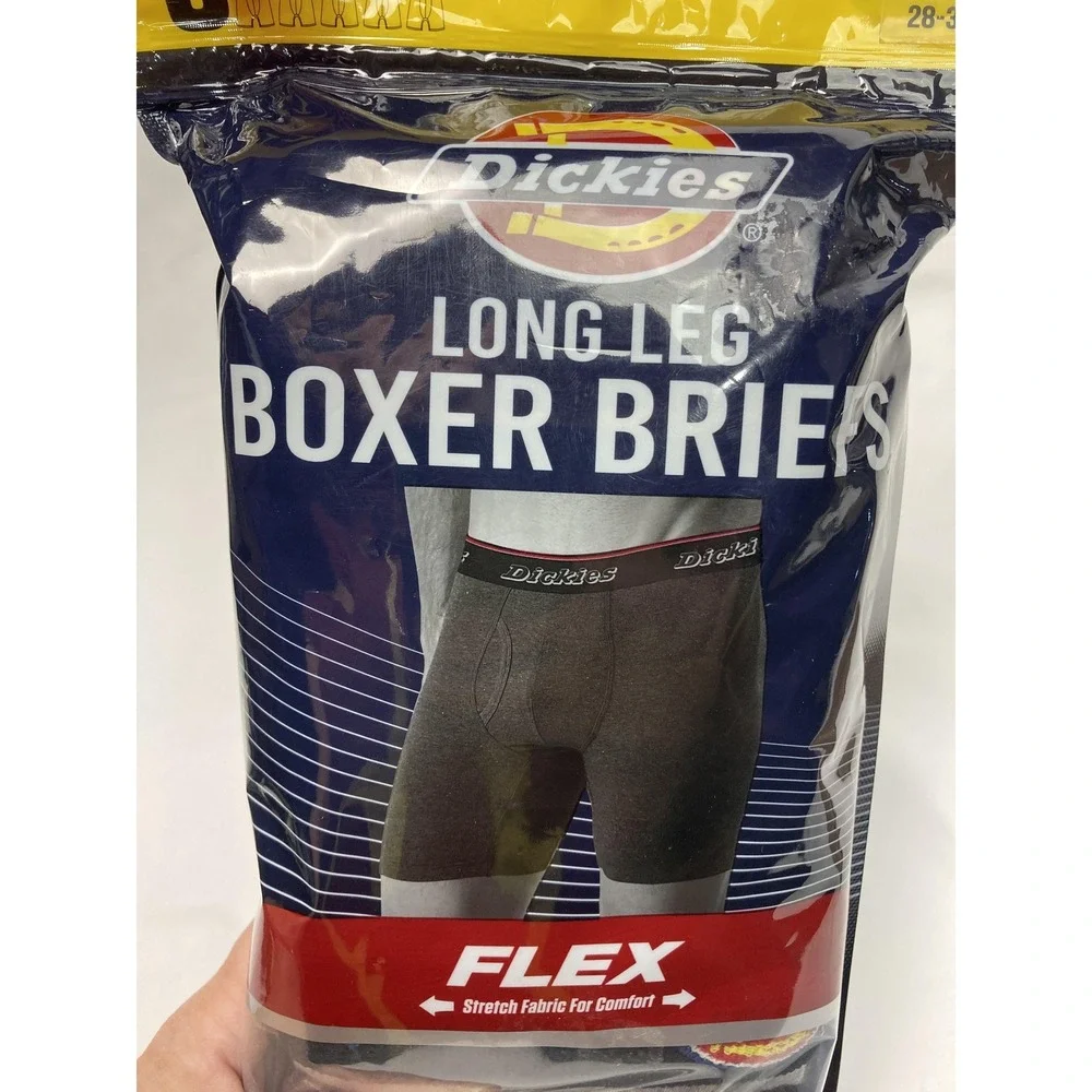 Dickies 5 Pack Long Leg Boxer‎ Briefs Small